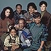 Lisa Bonet, Bill Cosby, Tempestt Bledsoe, Sabrina Le Beauf, Keshia Knight Pulliam, Phylicia Rashad, and Malcolm-Jamal Warner in The Cosby Show (1984)