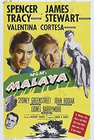 James Stewart, Spencer Tracy, Sydney Greenstreet, Valentina Cortese, and John Hodiak in Malaya (1949)