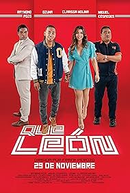 Raymond Pozo, Miguel Céspedes, Clarissa Molina, and Ozuna in Qué León (2018)