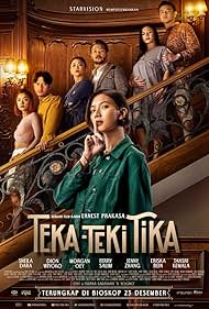 Ferry Salim, Tansri Kemala, Jenny Chang, Dion Wiyoko, Eriska Rein, Sheila Dara Aisha, and Morgan Oey in Teka Teki Tika (2021)