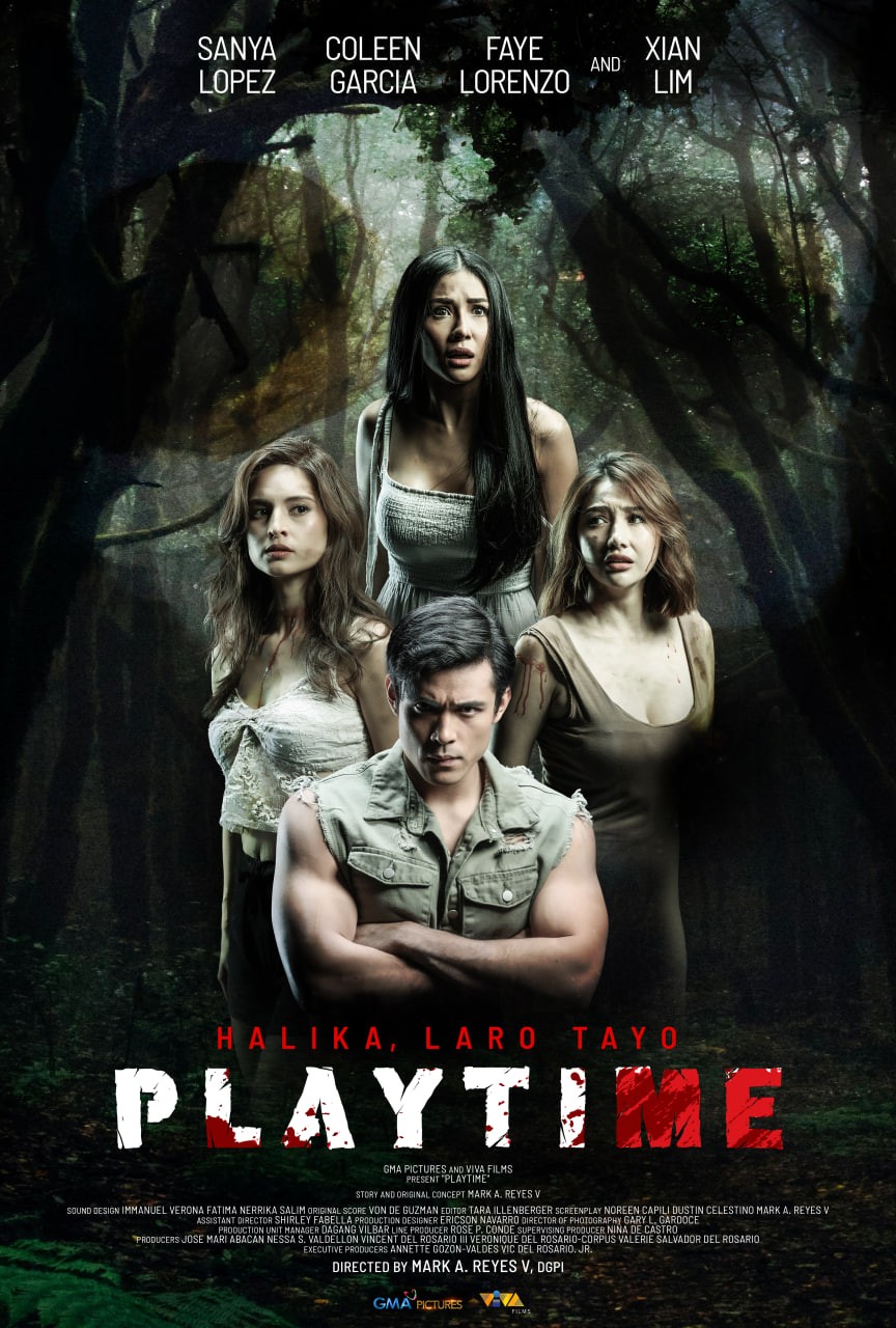 Faye Lorenzo, Xian Lim, Coleen Garcia, and Sanya Lopez in Playtime (2024)