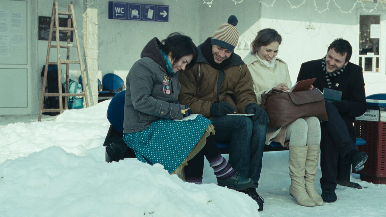 Cristian Popa, Ozana Oancea, Bogdan Dumitrache, and Madalina Ghitescu in Stuck on Christmas (2010)