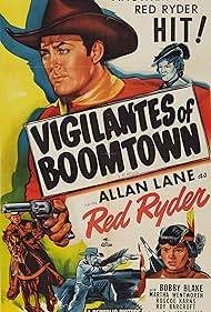 Robert Blake, Allan Lane, and Martha Wentworth in Vigilantes of Boomtown (1947)