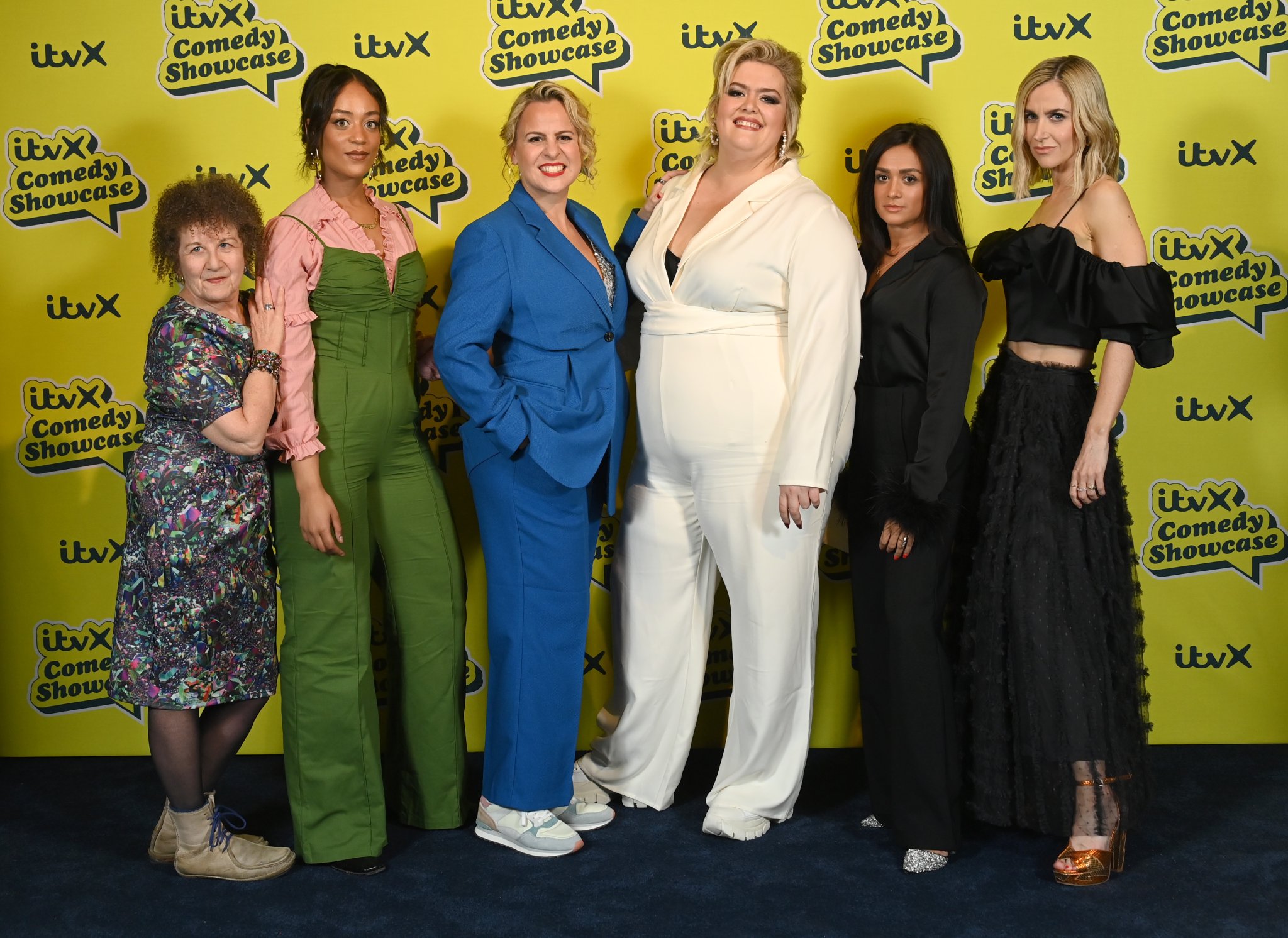 Nicky Goldie, Kiera Lester, Katherine Kelly, Rebecca Lock, Amy-Leigh Hickman, and Jayde Adams at an event for Ruby Speaking (2023)