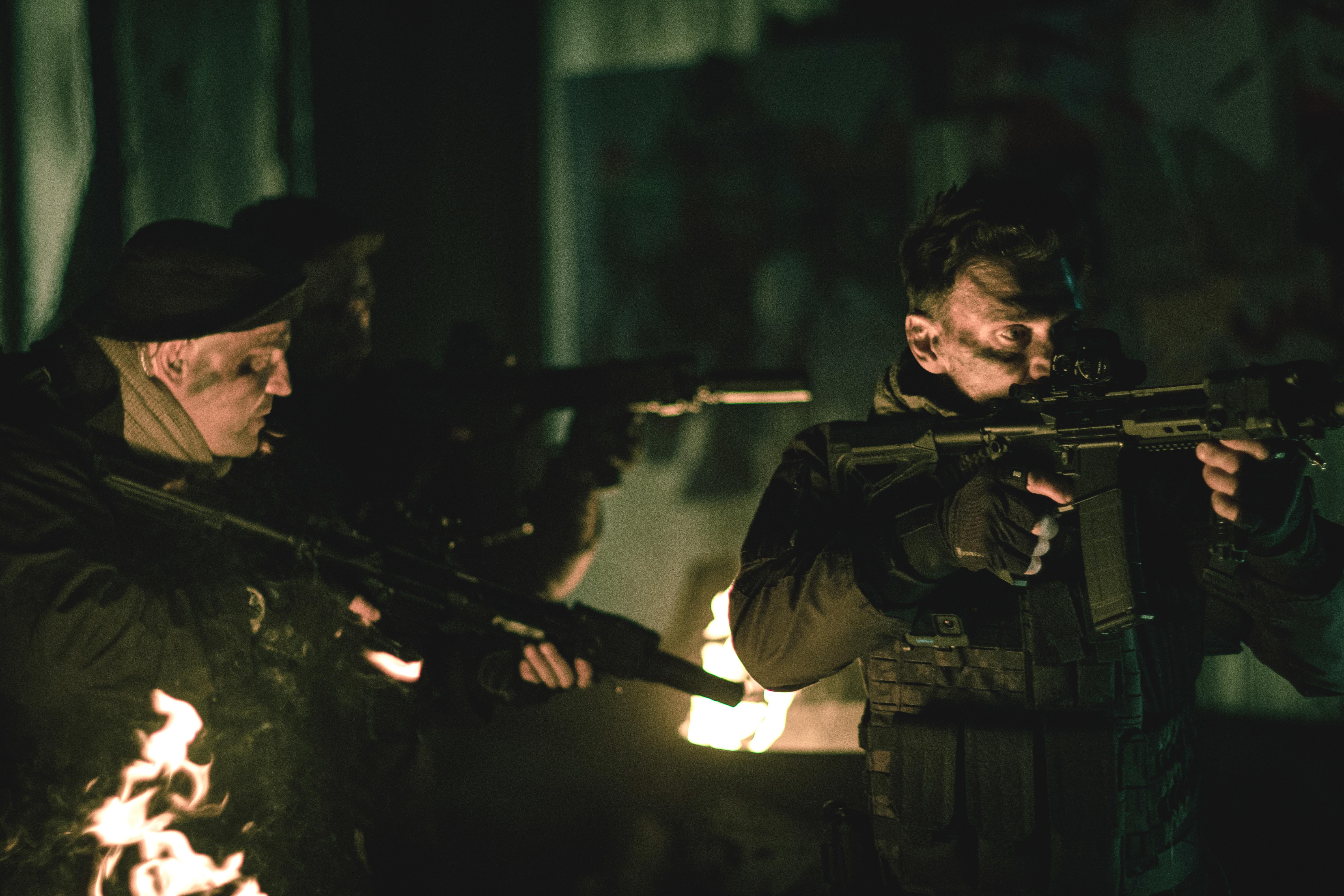 Robert Patrick and Frank Grillo in Hounds of War (2024)