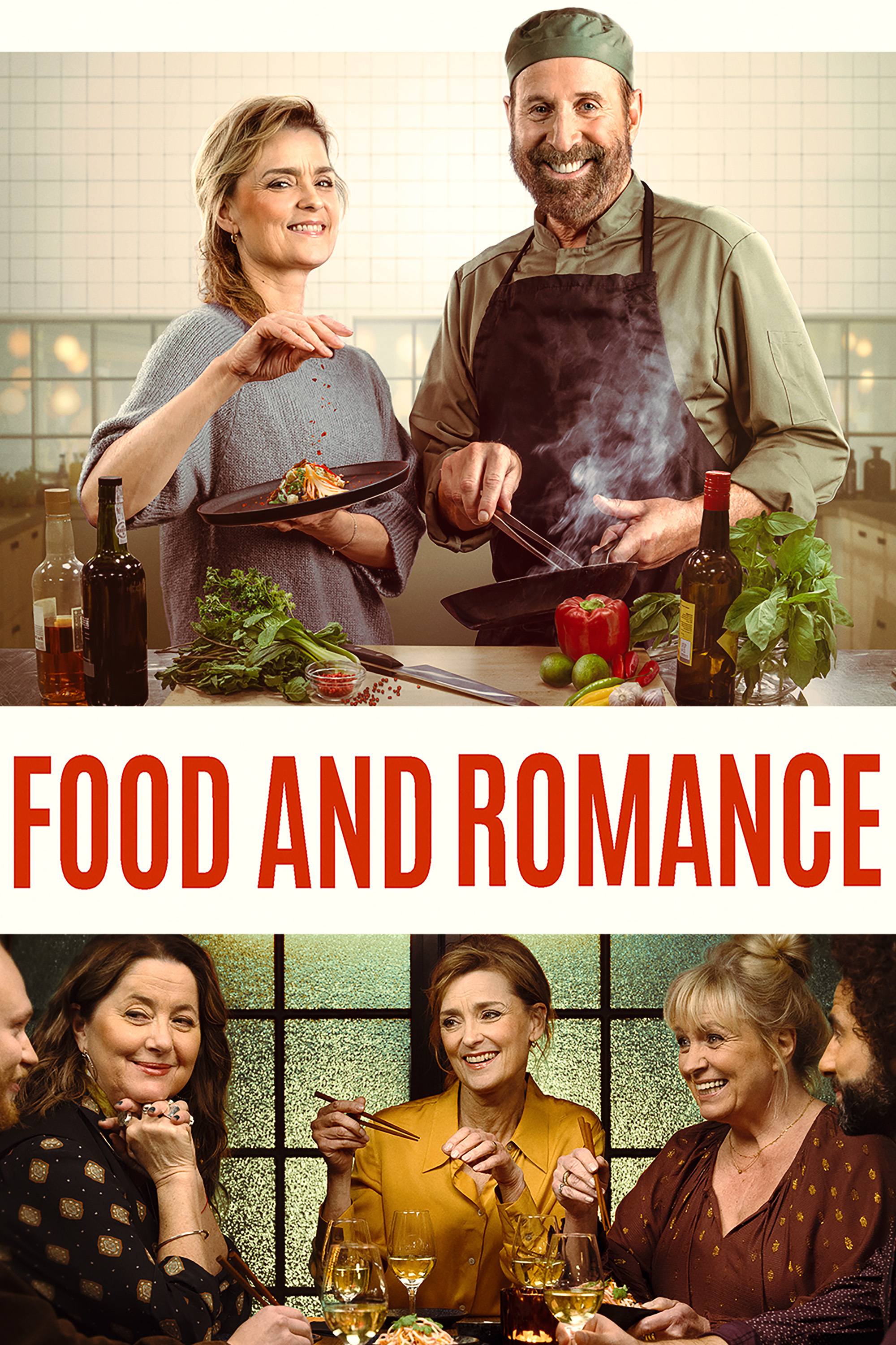 Peter Stormare, Sussie Ericsson, Carina M. Johansson, and Marie Richardson in Food and Romance (2022)