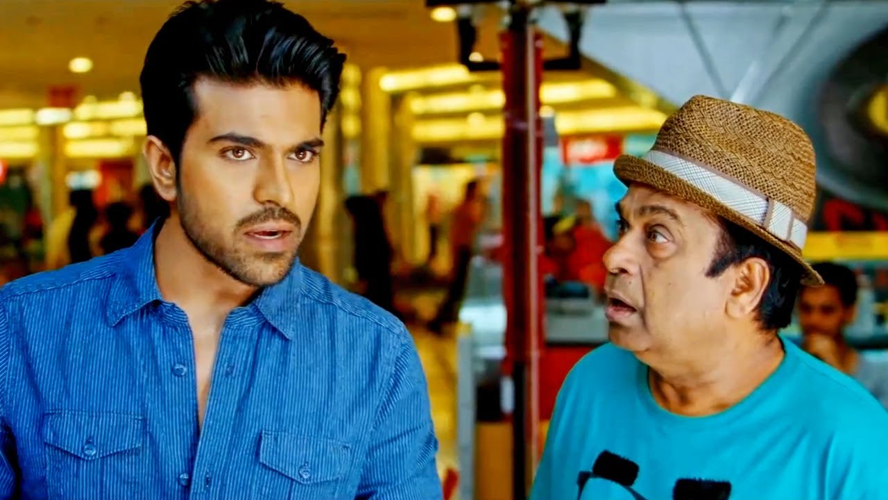 Brahmanandam and Ram Charan in Yevadu (2014)