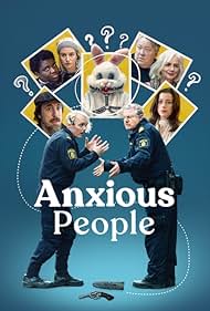 Leif Andrée, Dan Ekborg, Marika Lagercrantz, Per Andersson, Anna Granath, and Alfred Svensson in Anxious People (2021)