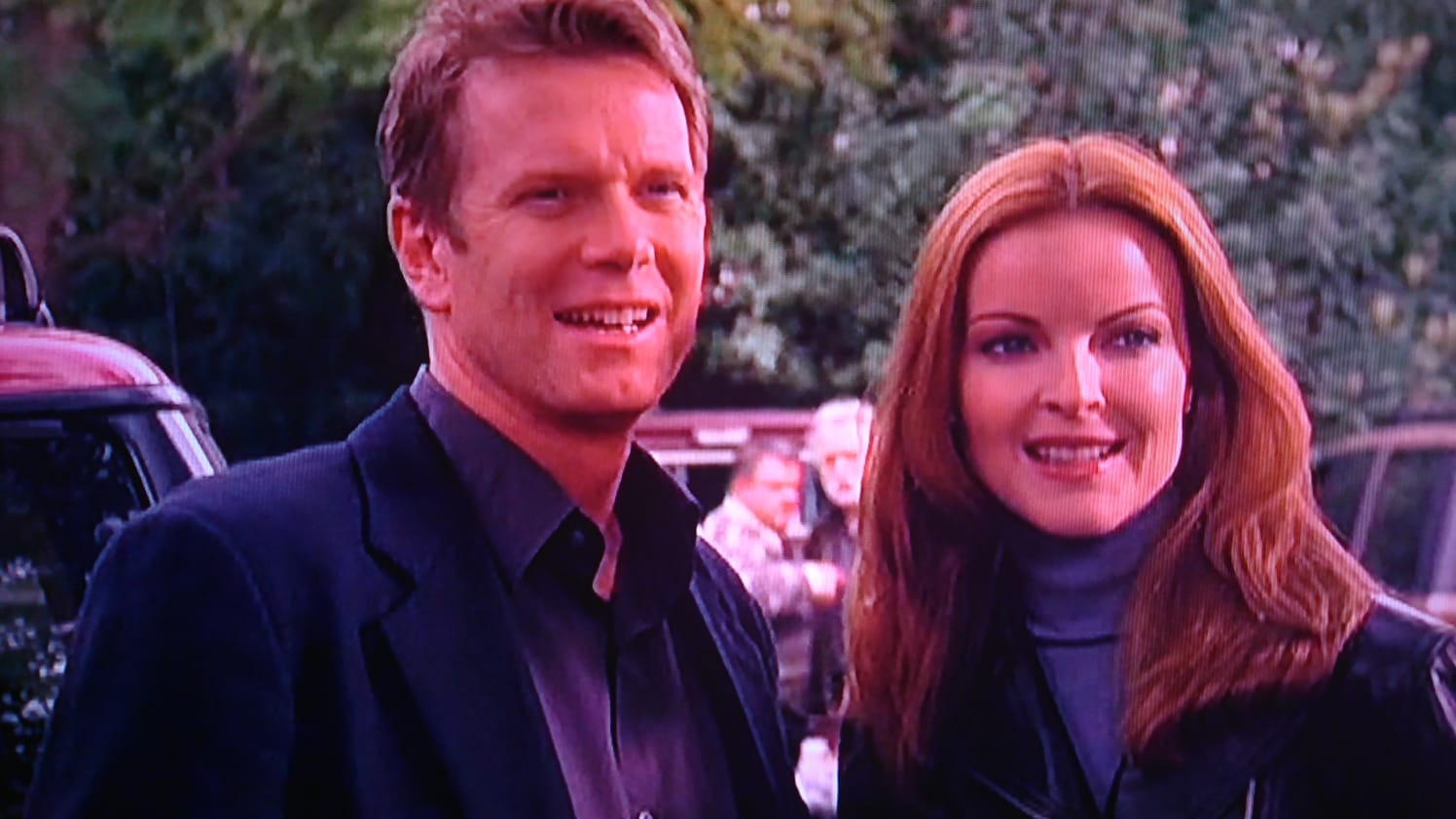 Marcia Cross and William R. Moses in Living in Fear (2001)