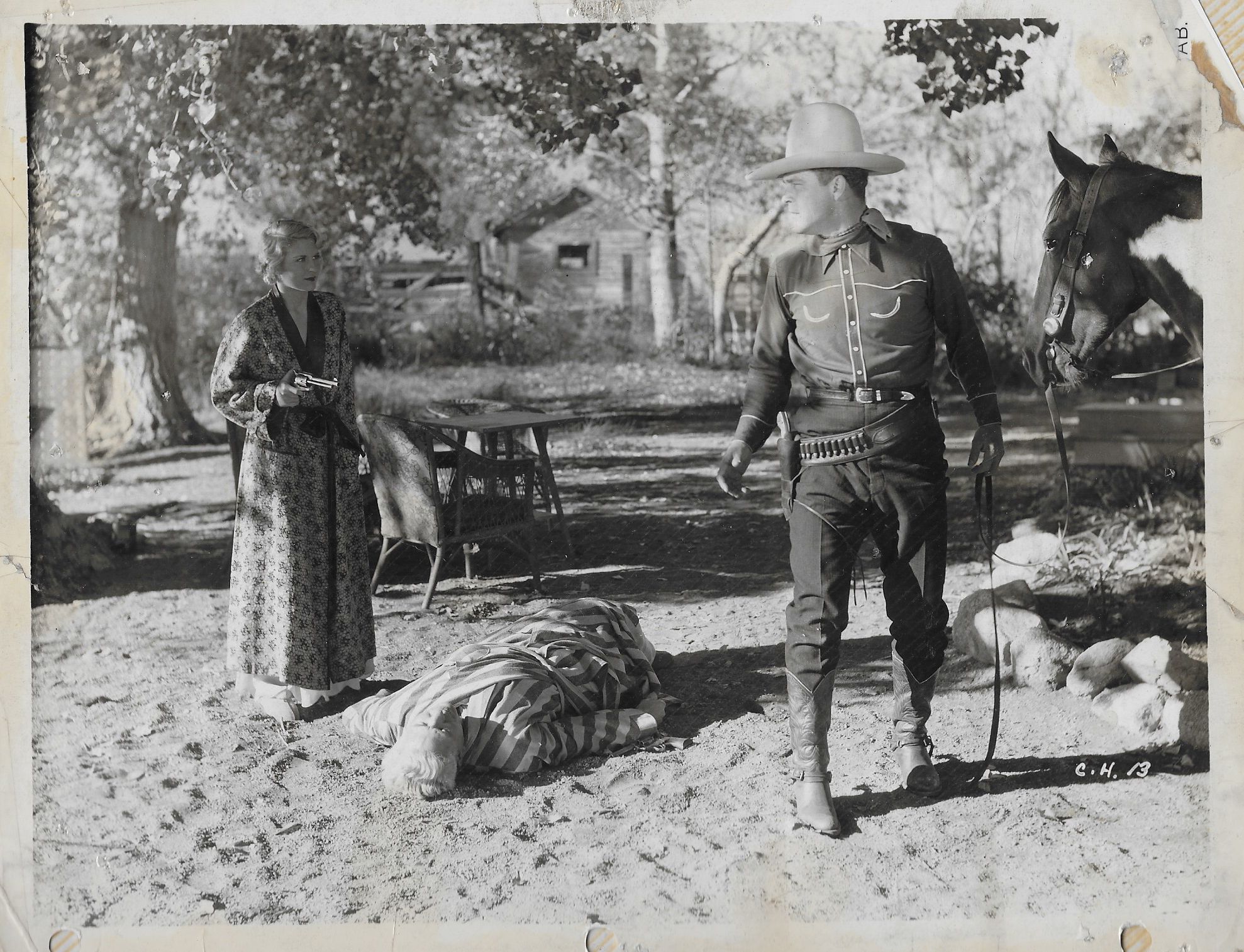 Janet Chandler, Robert F. Hill, and Guinn 'Big Boy' Williams in Cowboy Holiday (1934)