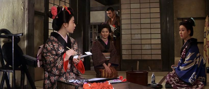 Shintarô Katsu, Ikuko Môri, Miwa Takada, and Eiko Takashiro in Adventures of Zatoichi (1964)