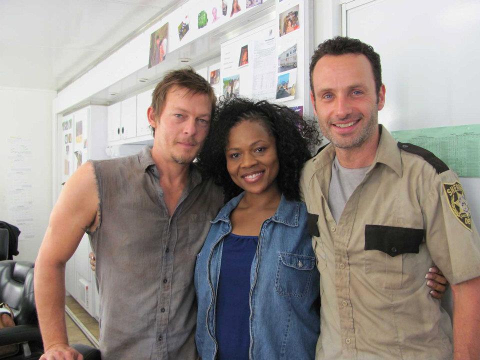 Norman Reedus, Andrew Lincoln, and Deja Dee in The Walking Dead (2010)