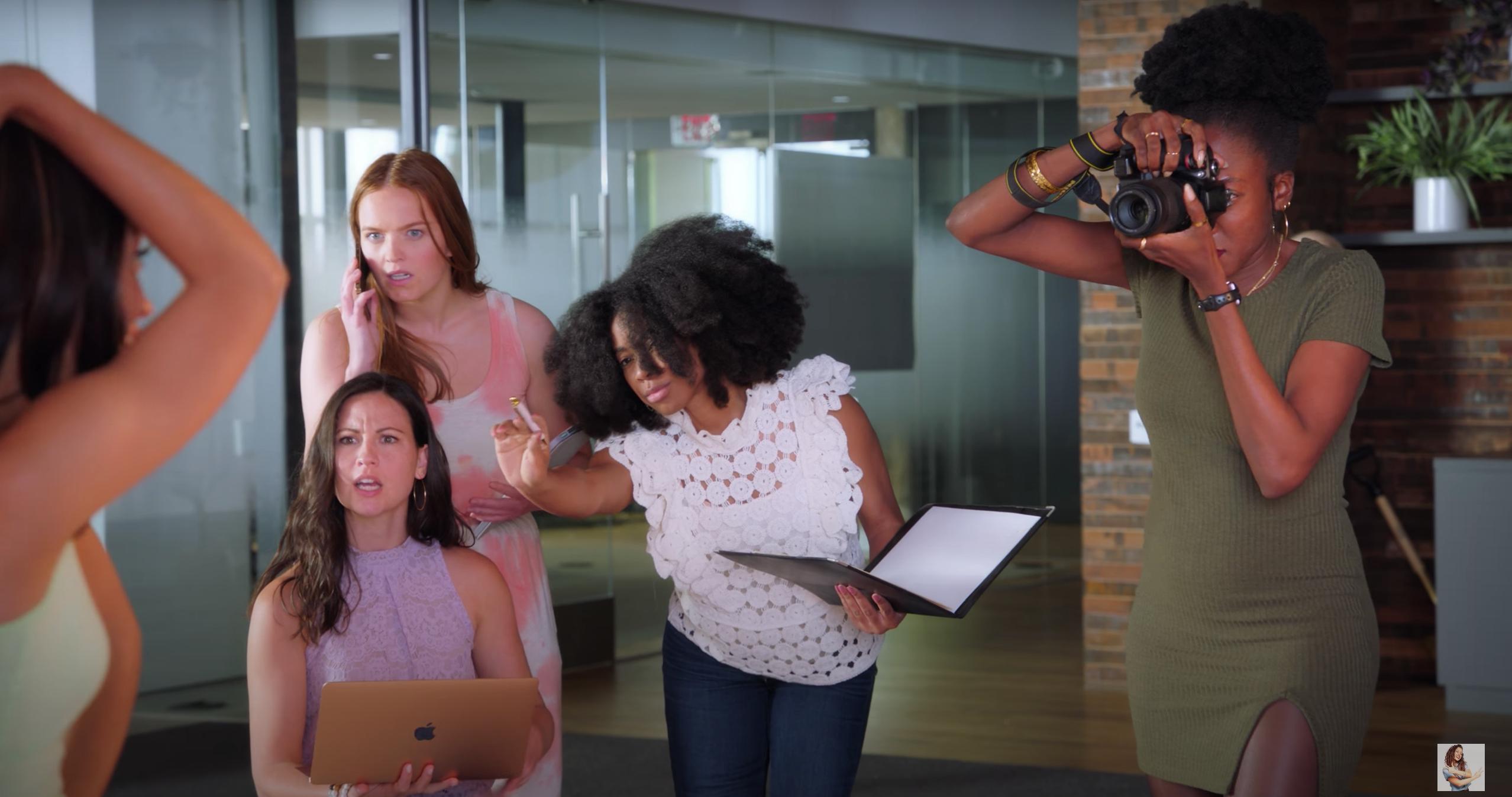 Ansley Gordon, Liza Koshy, India McGee, and Kathleen Kenny in Wizard of Esme (2021)