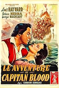 Louis Hayward and Patricia Medina in Le avventure di capitan Blood (1950)