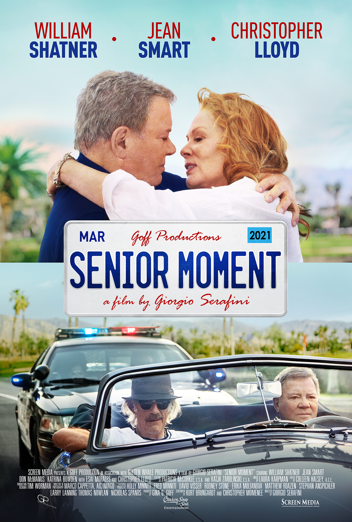 Christopher Lloyd, William Shatner, and Jean Smart in Senior Moment (2021)