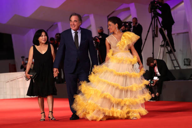 Sun-Jung Jung, Oliver Stone and Geneviève Capovilla at an event for The 77th Venice Film Festival