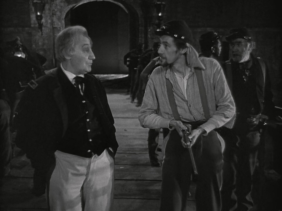 John Carradine, Francis Ford, and O.P. Heggie in The Prisoner of Shark Island (1936)