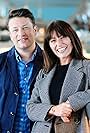 Davina McCall and Jamie Oliver in 20 Years of The Naked Chef: Jamie Bares All (2019)