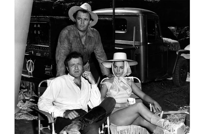 Brian Keith, Rod Steiger, and Sara Montiel in Run of the Arrow (1957)