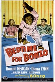 Ronald Reagan, Diana Lynn, and Bonzo in Bedtime for Bonzo (1951)