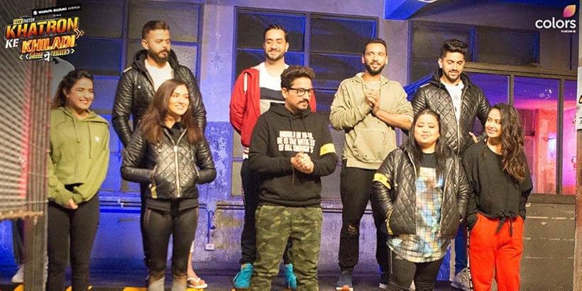 Avika Gor, Bharti Singh, Jasmin Bhasin, Aly Goni, S. Sreesanth, and Ridhima Pandit in Fear Factor: Khatron Ke Khiladi (2008)