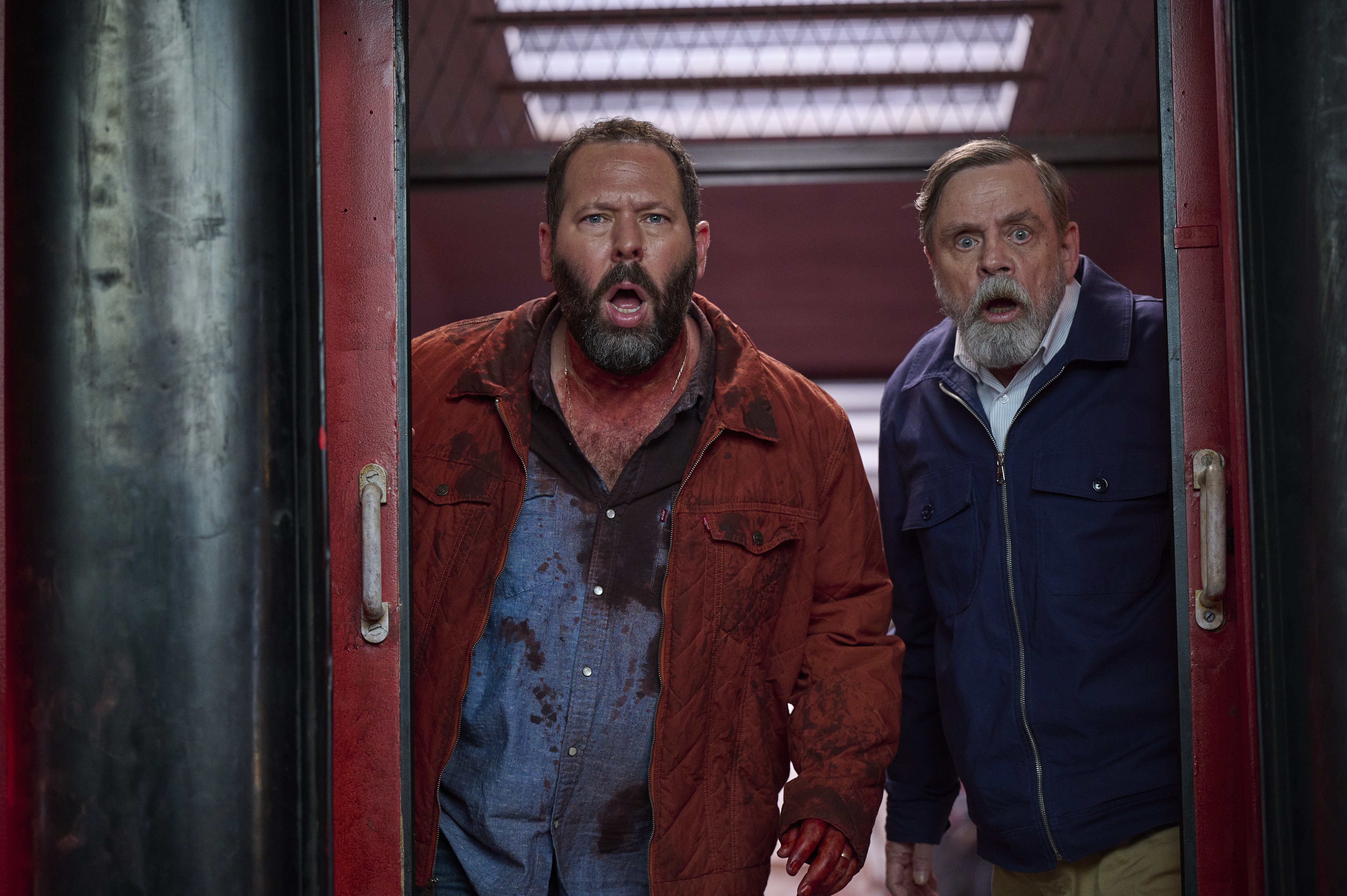 Mark Hamill and Bert Kreischer in The Machine (2023)