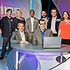 Alexander Armstrong, Marcus Brigstocke, Nicky Campbell, Richard Osman, Mark Steel, Nihal Arthanayake, Shaun Keaveny, Liz Kershaw, Nemone, and Rachel Burden in Pointless Celebrities (2010)