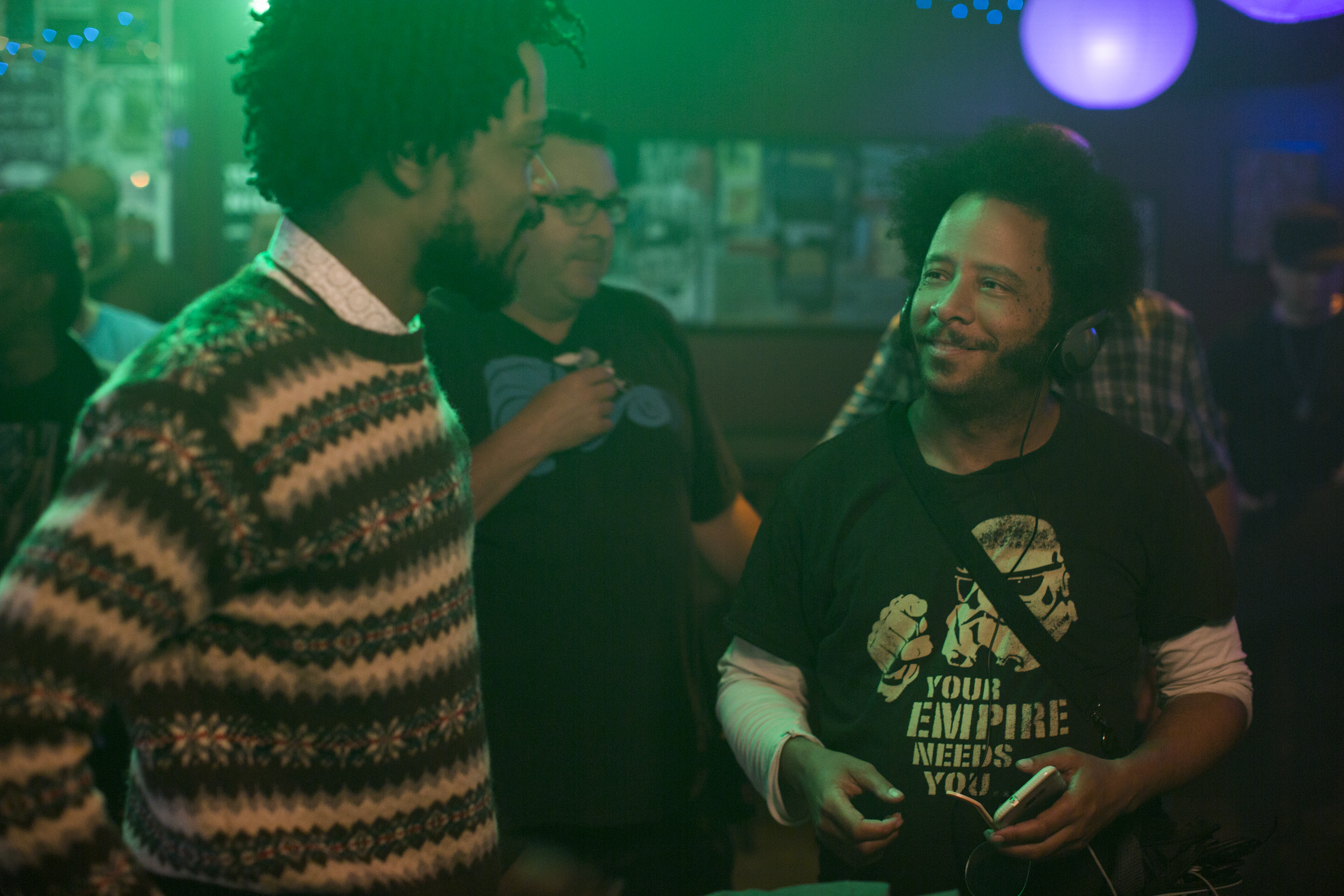 Boots Riley and LaKeith Stanfield in Sorry to Bother You (2018)