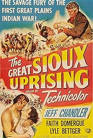 Jeff Chandler and Faith Domergue in The Great Sioux Uprising (1953)