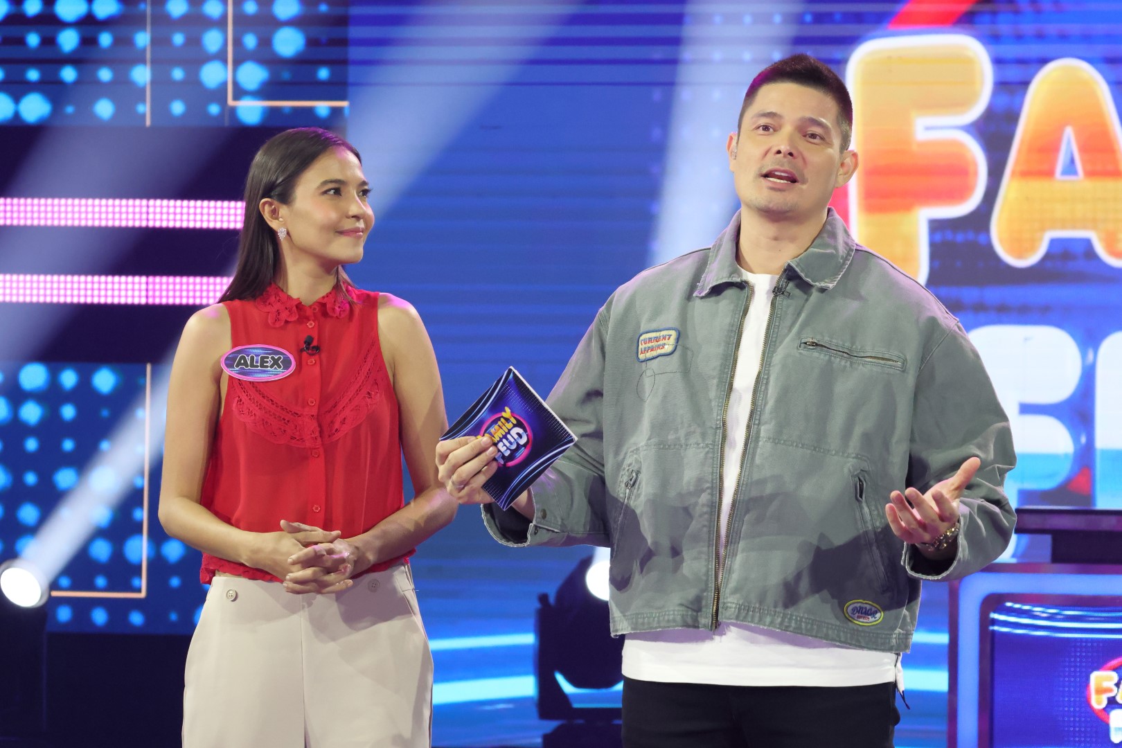 Dingdong Dantes and Alessandra De Rossi in Family Feud Philippines (2022)