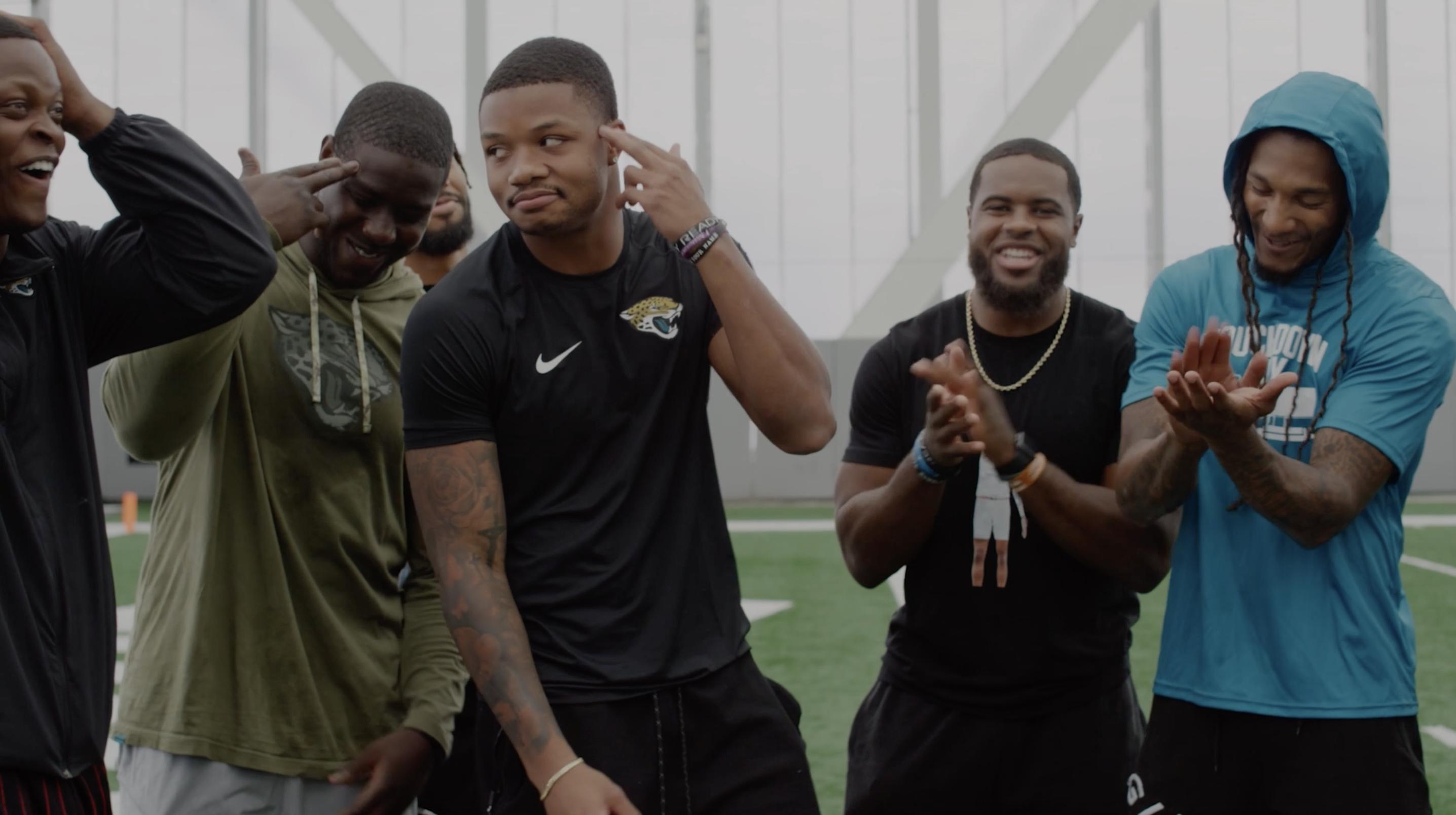 Andre Cisco, Tyson Campbell, Rayshawn Jenkins, Foye Oluokun, Daniel Thomas, and Shaq Quarterman in It Was Written: The Jacksonville Jaguars' 2023 Schedule Release (2023)