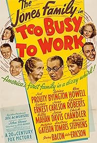 Spring Byington, June Carlson, George Ernest, Kenneth Howell, Jed Prouty, and Florence Roberts in Too Busy to Work (1939)