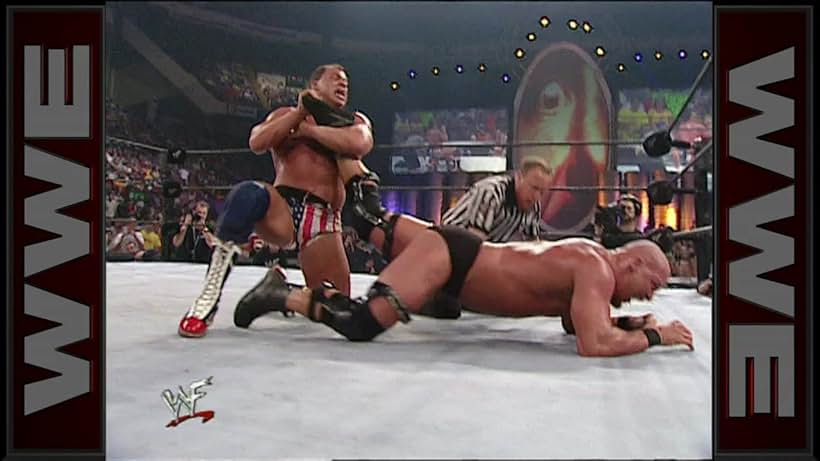 Kurt Angle and Steve Austin in WWF Unforgiven (2001)