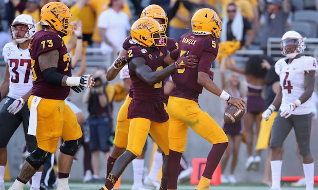 Cohl Cabral, Jayden Daniels, and Brandon Aiyuk in Pac-12 Football (2012)