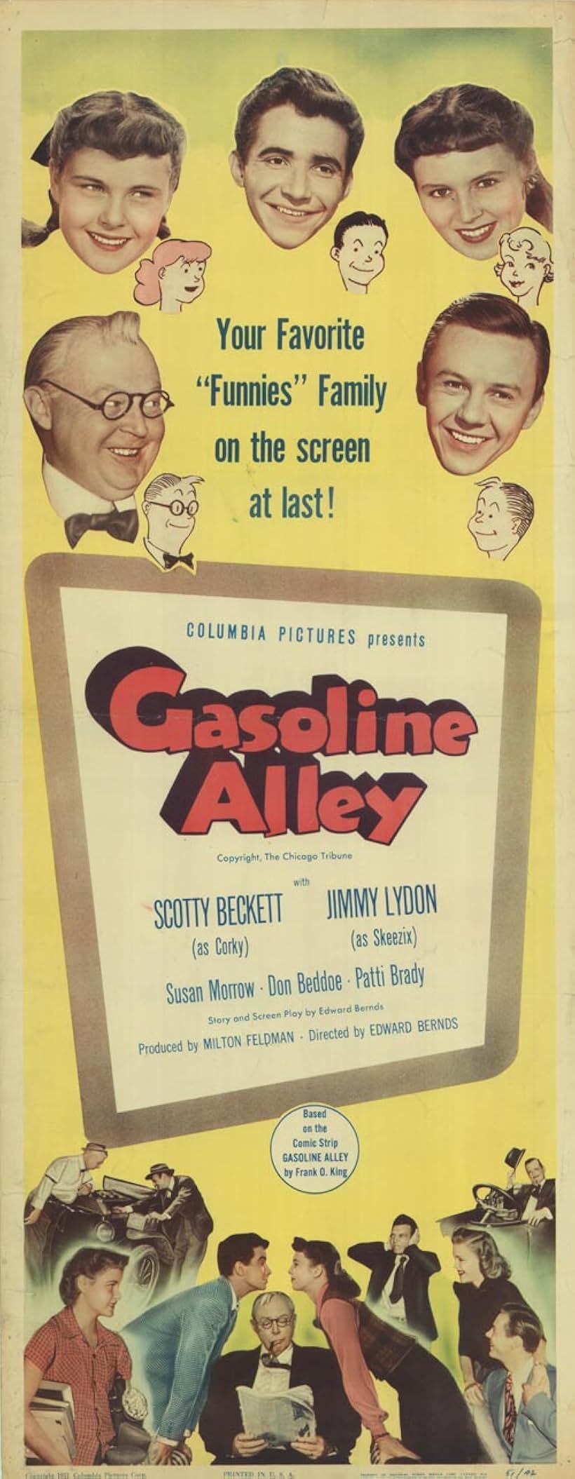 Scotty Beckett, Don Beddoe, Patti Brady, Jimmy Lydon, and Susan Morrow in Gasoline Alley (1951)