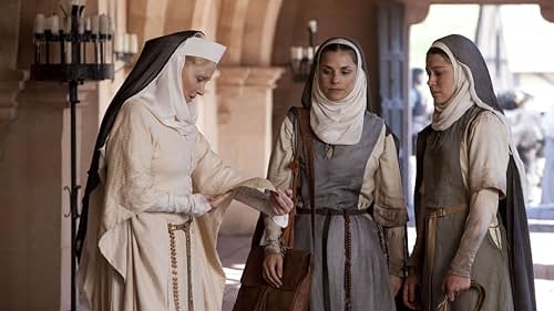 Miranda Richardson, Tatiana Maslany, and Charlotte Riley in World Without End (2012)