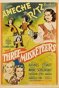 Don Ameche, Gloria Stuart, Pauline Moore, Al Ritz, Harry Ritz, Jimmy Ritz, and The Ritz Brothers in The Three Musketeers (1939)