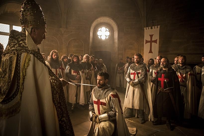 Jim Carter, Nasser Memarzia, Simon Merrells, and Tom Cullen in Knightfall (2017)