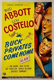 Bud Abbott, Lou Costello, and Joan Shawlee in Buck Privates Come Home (1947)