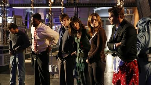 David Boreanaz, Jonathan Adams, Michaela Conlin, Emily Deschanel, T.J. Thyne, and Eric Millegan in Bones (2005)