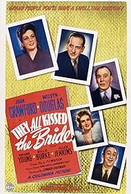 Billie Burke, Joan Crawford, Melvyn Douglas, Allen Jenkins, and Roland Young in They All Kissed the Bride (1942)