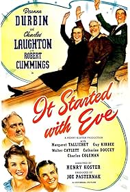 Charles Laughton, Deanna Durbin, and Robert Cummings in It Started with Eve (1941)