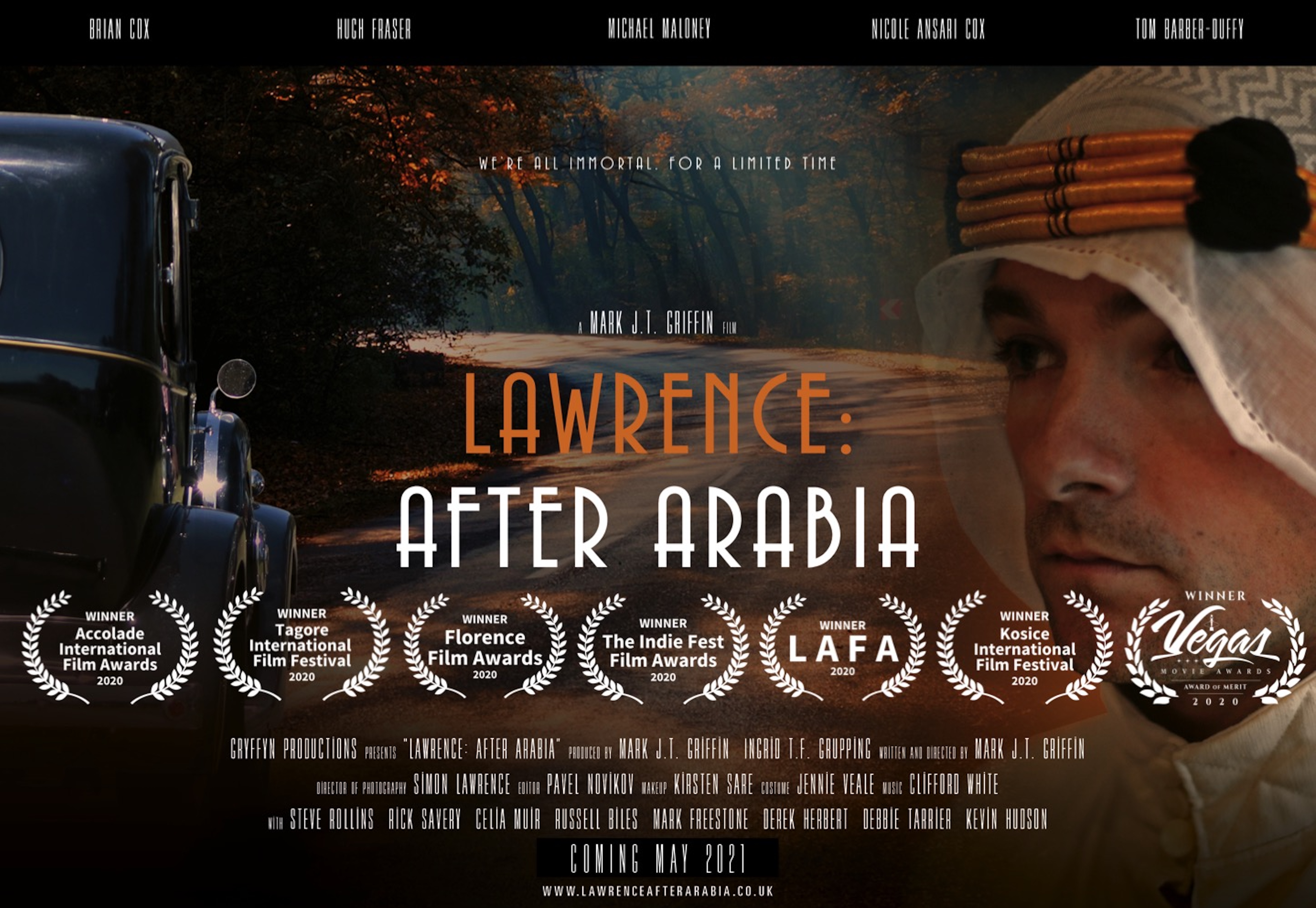 Brian Cox, Nicole Ansari-Cox, Hugh Fraser, Michael Maloney, Jason Salkey, Hattie Gotobed, and Tom Barber-Duffy in Lawrence: After Arabia (2021)