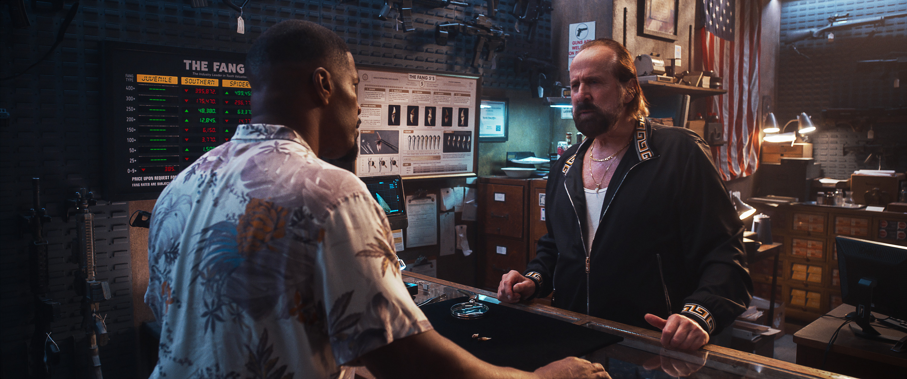 Peter Stormare and Jamie Foxx in Day Shift (2022)