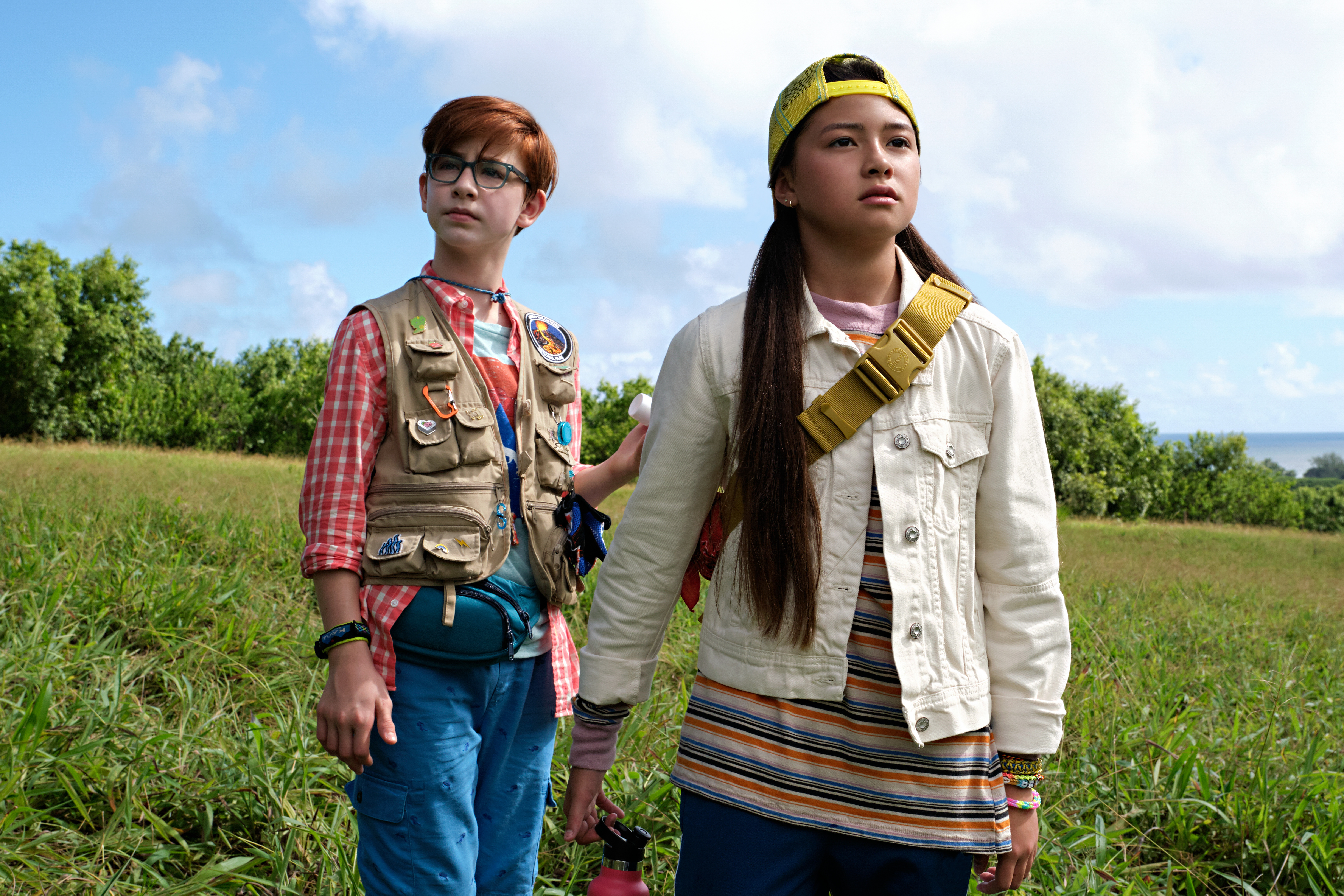 Owen Vaccaro and Kea Peahu in Finding 'Ohana (2021)