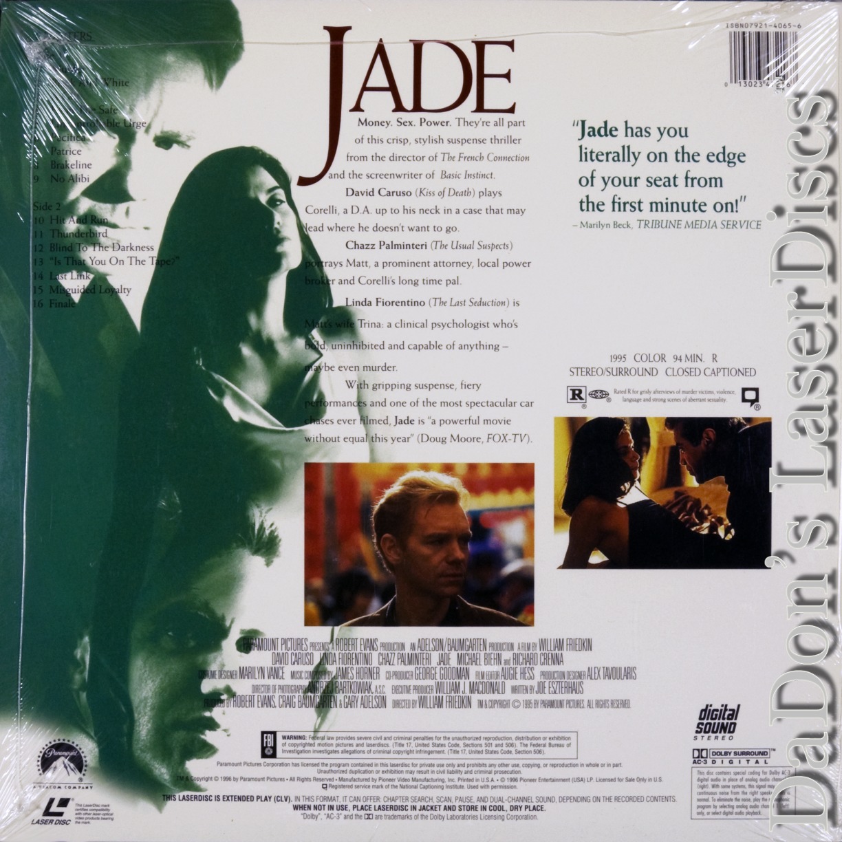 David Caruso and Linda Fiorentino in Jade (1995)