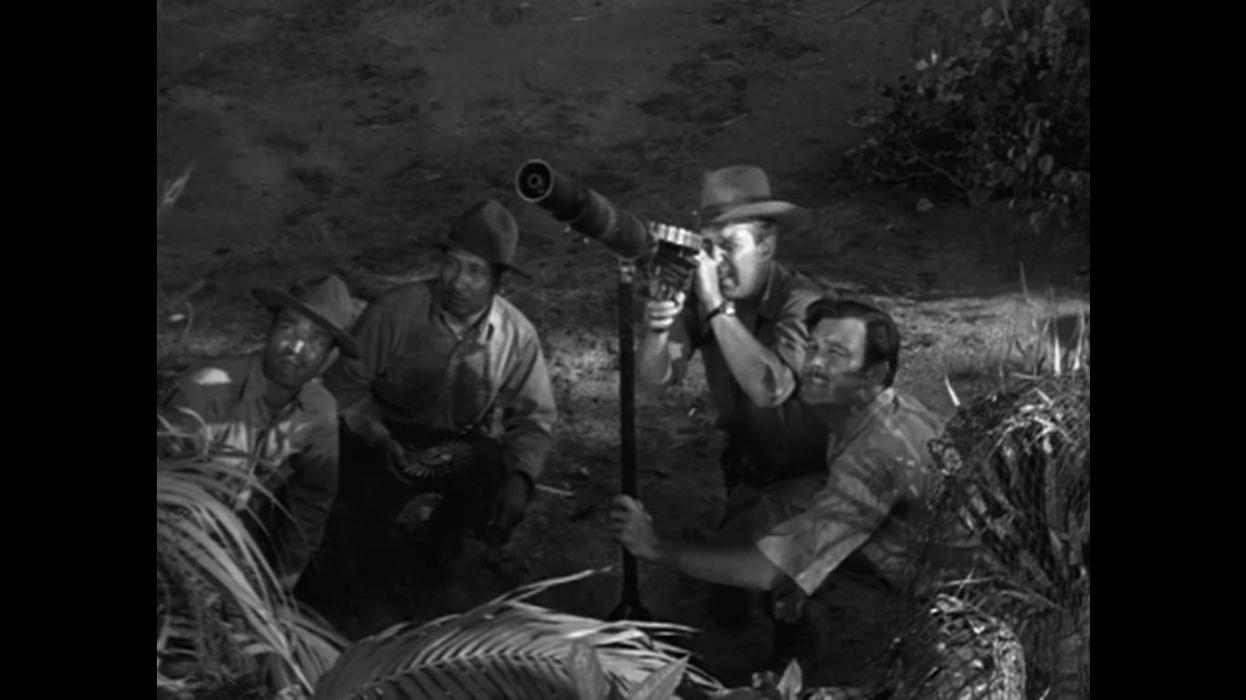 Ralph Byrd, Angelo Cruz, Lloyd Nolan, and Carlos Garrido in Manila Calling (1942)