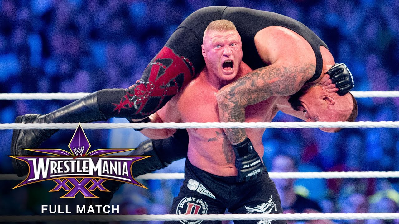 Mark Calaway and Brock Lesnar in WrestleMania XXX (2014)