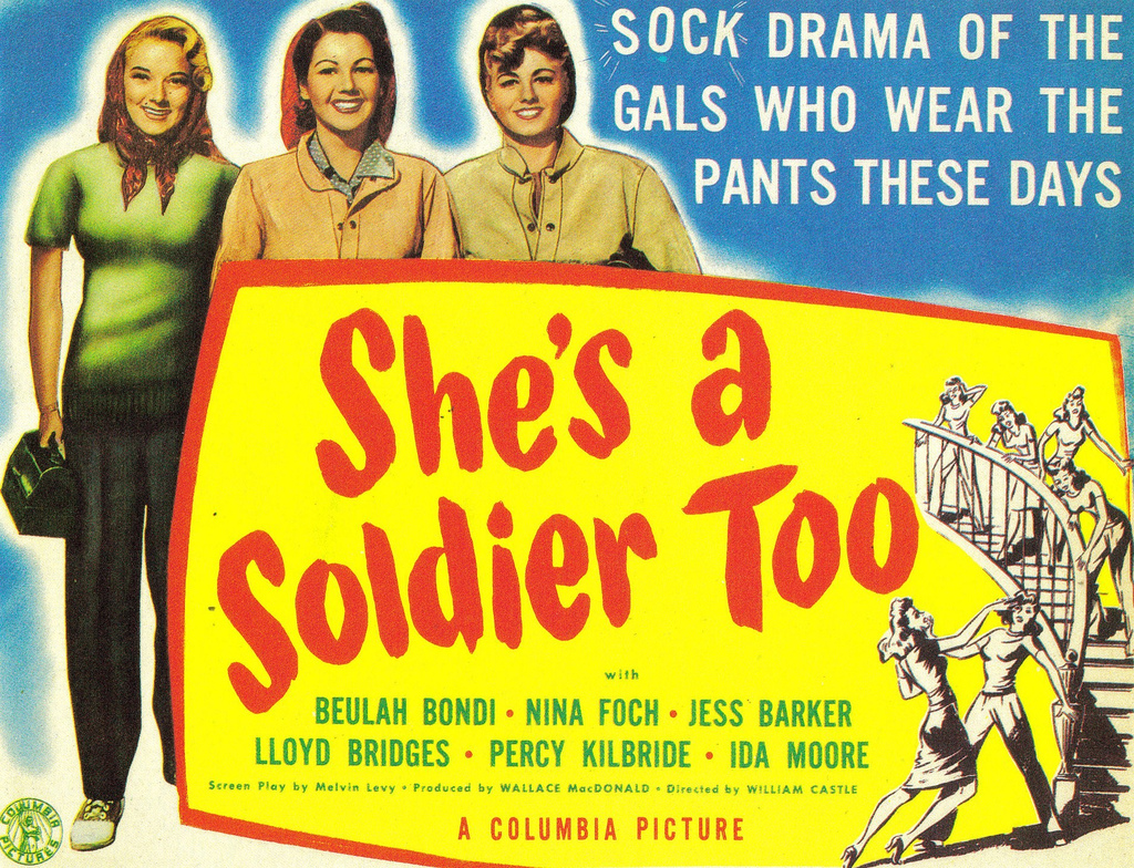 Shelley Winters, Jeanne Bates, and Jeff Donnell in She's a Soldier Too (1944)