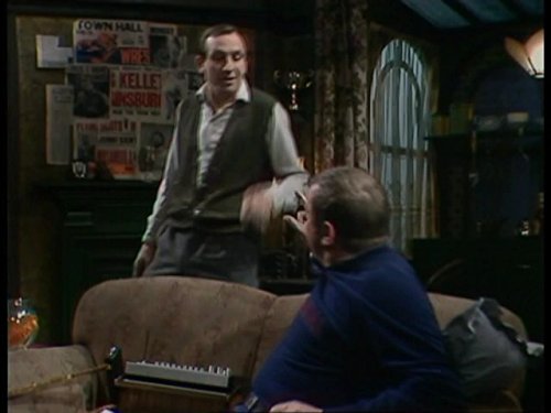 Derek Newark and Leonard Rossiter in Rising Damp (1974)